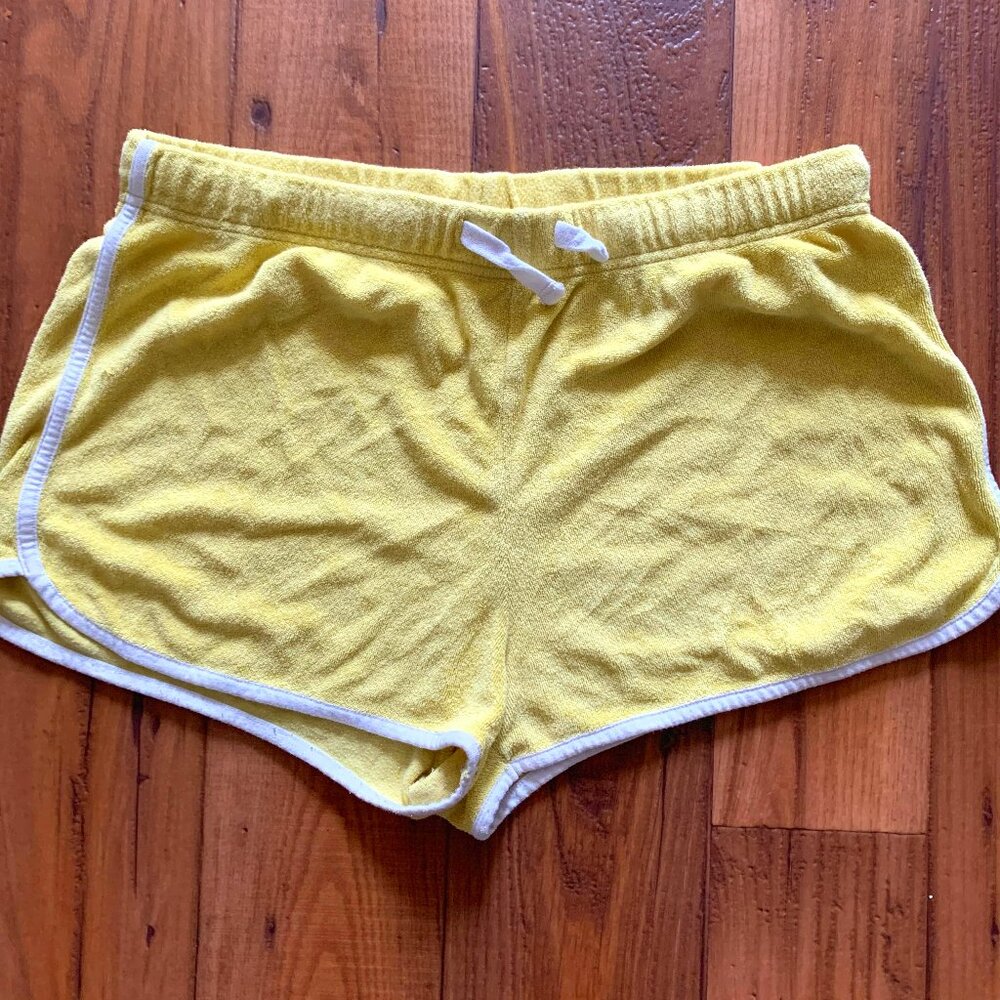 Wile Fable Yellow Terrycloth Shorts